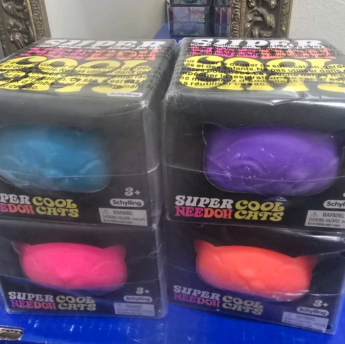 Nee Doh SUPER Cool Cats Authentic Schylling New in Box Random Color