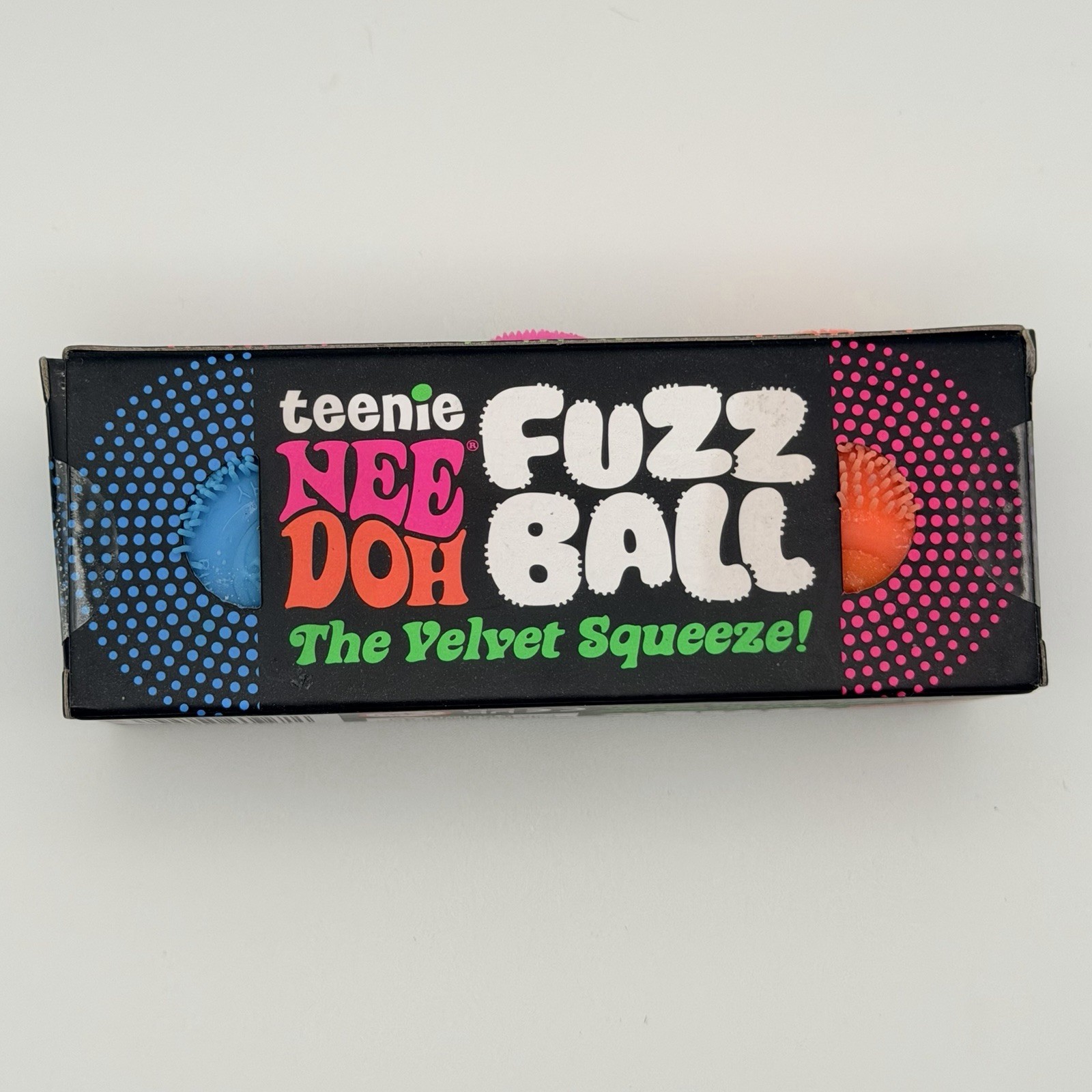 Nee Doh Teenie Fuzz Ball The Velvet Squeeze 3 Pack Multicolor Blue Pink Orange