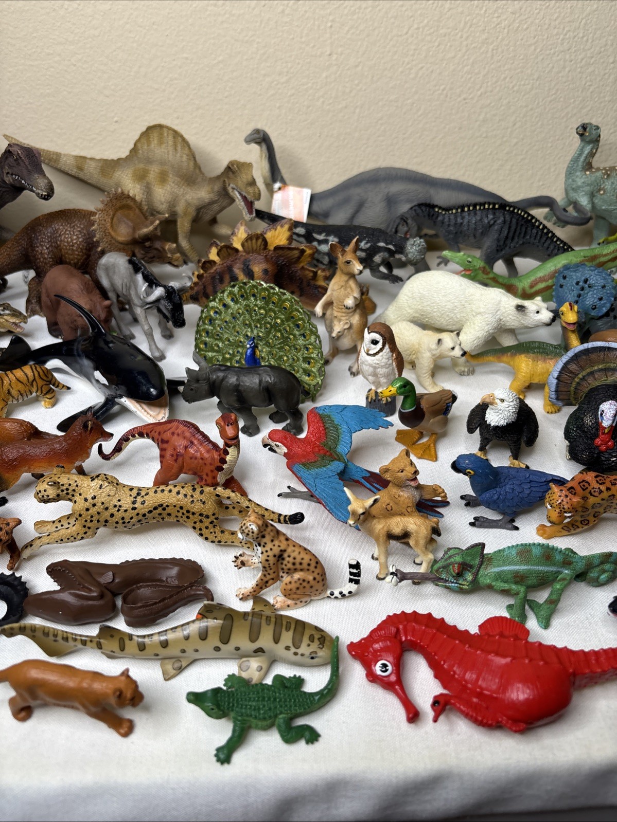 Lot of 88 Safari Ltd Schleich Dinosaur Forest Jungle Wildlife Collectible Models