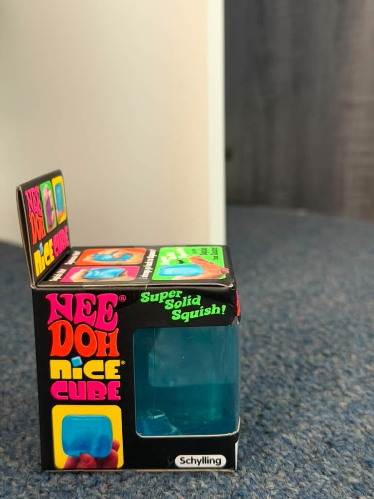 NeeDoh Nice Cube Blue New Sealed 100% Authentic Squishy Stress Toy Fast ship USA