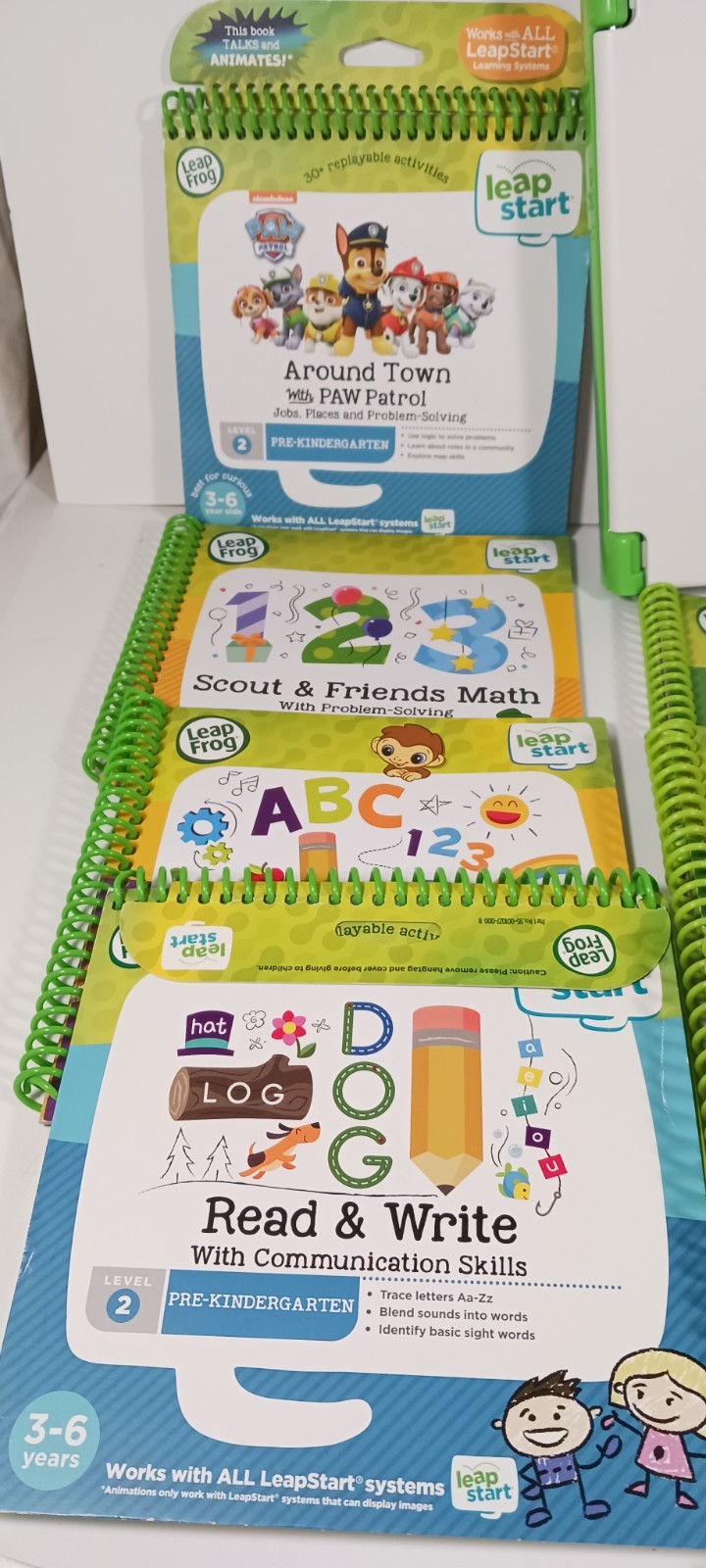 HUGE Lot Of LeapFrog LeapStart Interactive Learning System 10 Books Set, Works