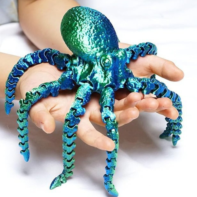 3D Printed Octopus ADHD/ADD Fidget Toy Landscape Garden – Multiple Color Options