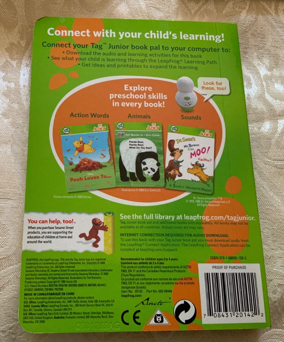 Leap Frog TAG Junior Reading System Kids + 4 Books With Dog Reader & Tote WORKS!