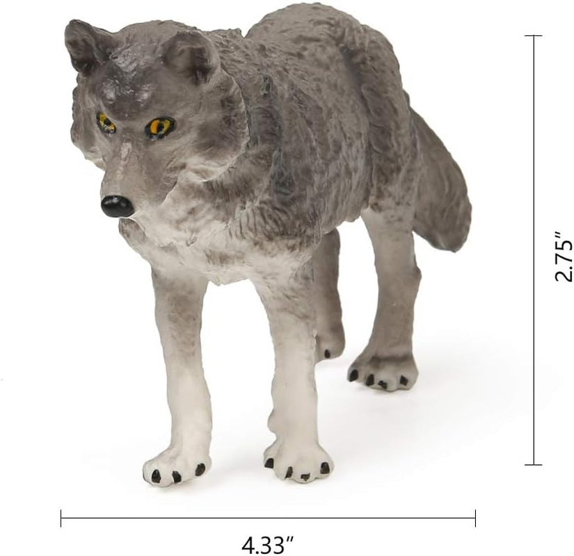 7Pcs Wolf Toy Figurines Set Wolf Animals Figures (Wolf Set B)
