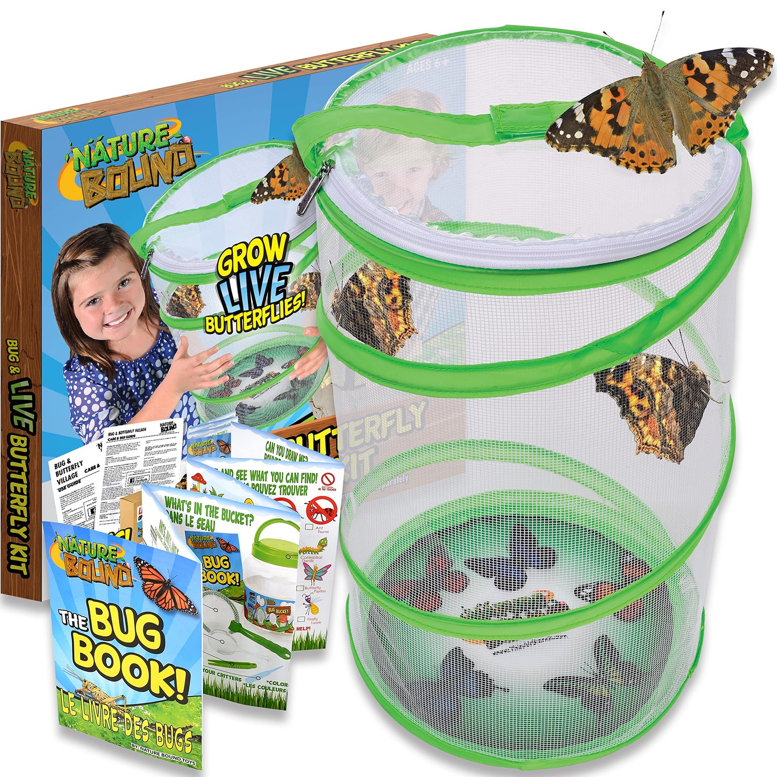 Butterfly Growing Kit – Live Caterpillar to Butterfly Project for Kids Includes