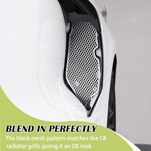 Side Intake Mesh Grille Guard Set Compatible with Side air intake mesh-silver