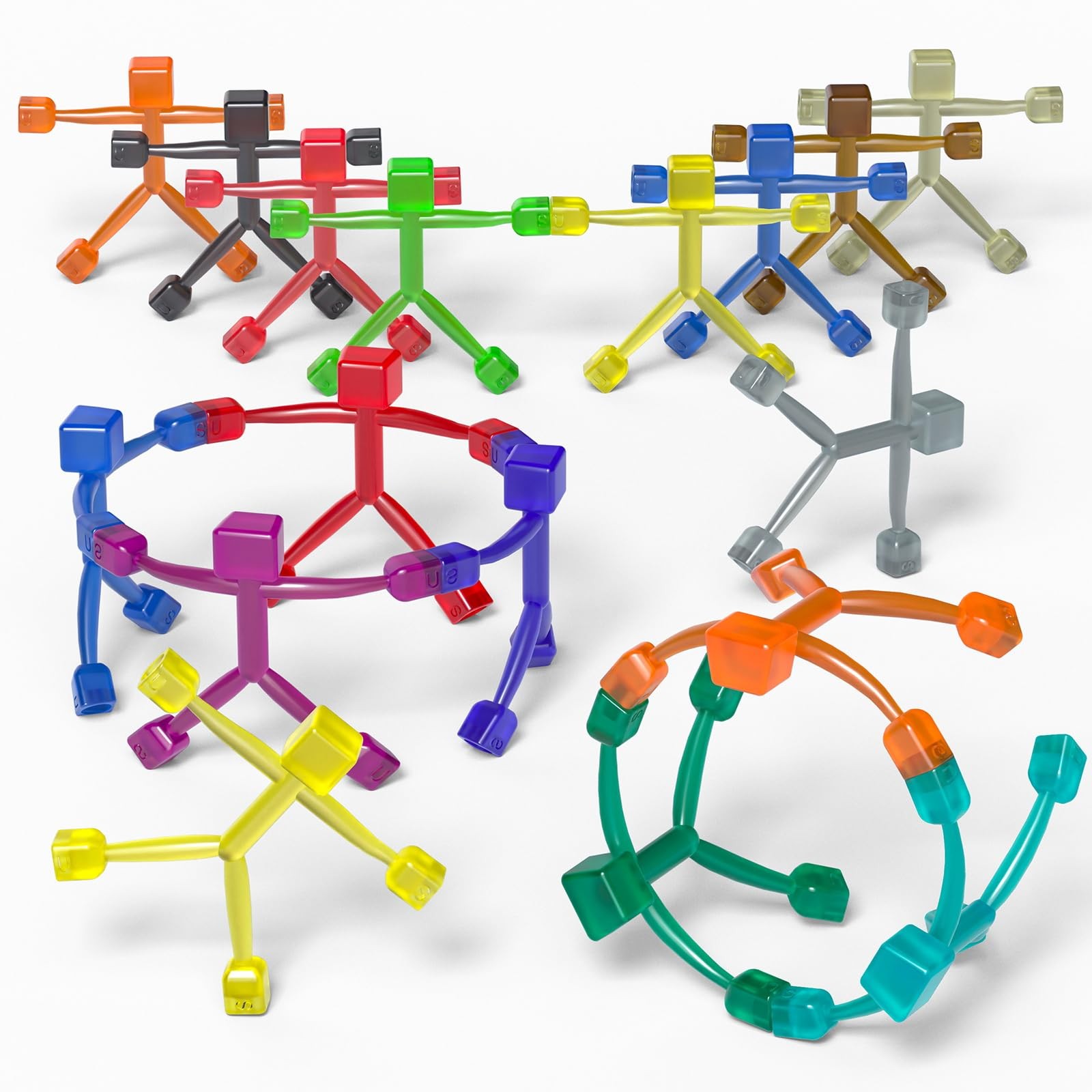 15PCS Magnetic 2.95 x 2.76 inches, Red, Orange, Yellow, Green, Blue, Purple