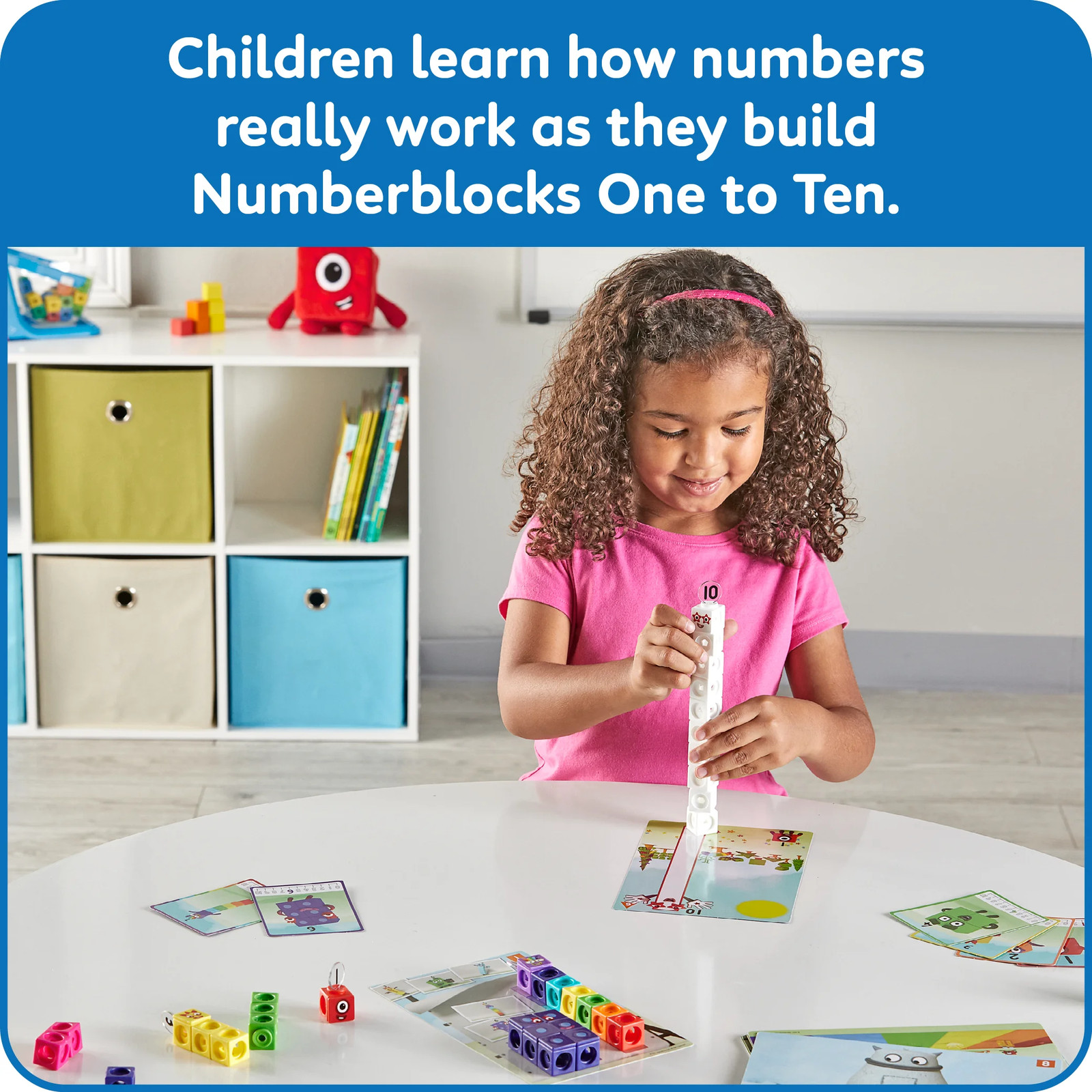Mathlink Cubes Numberblocks 1-10 Activity Set, Math Games for Kids, A