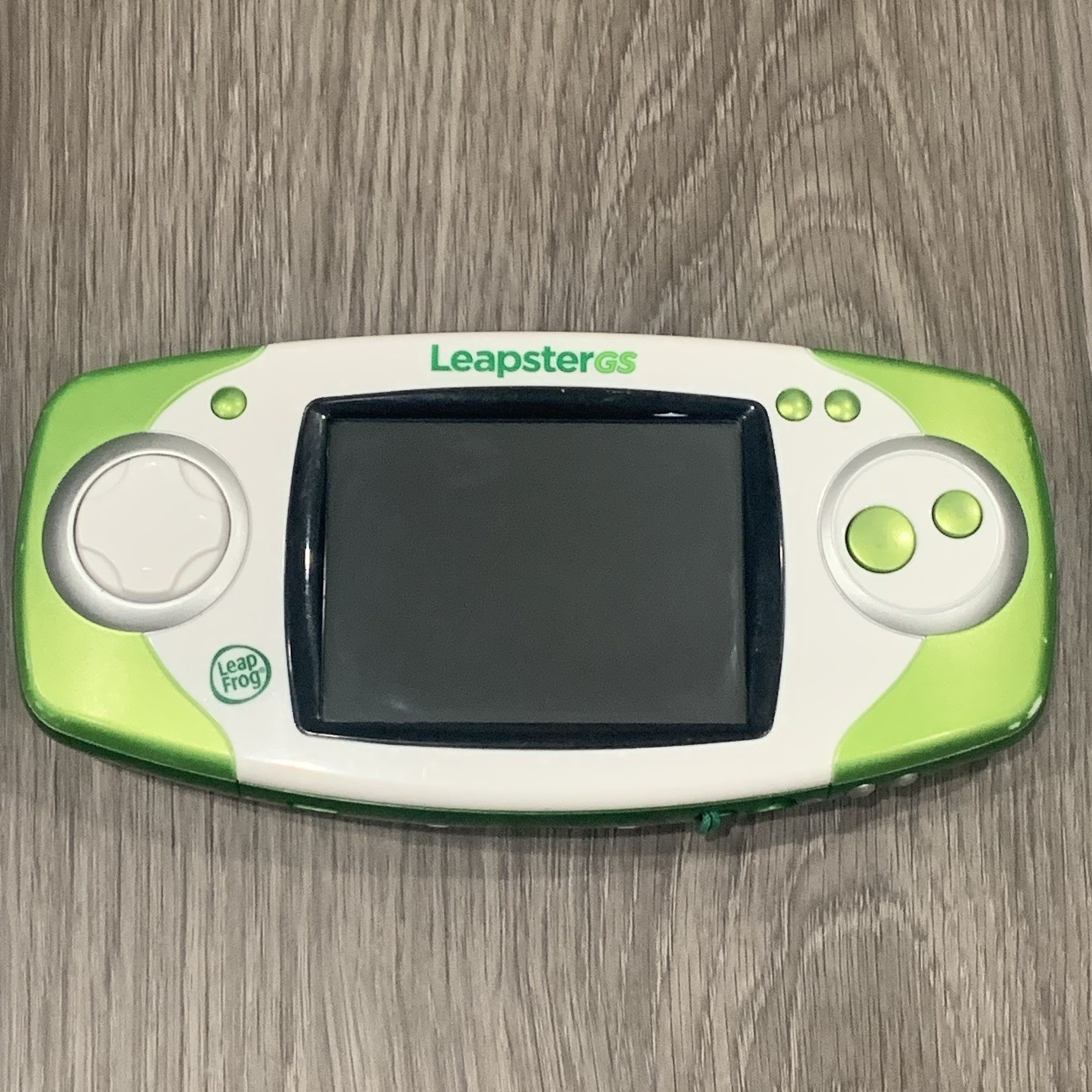 LeapFrog Leapster GS Explorer Green Handheld NO Stylus + Clifford Game – Tested