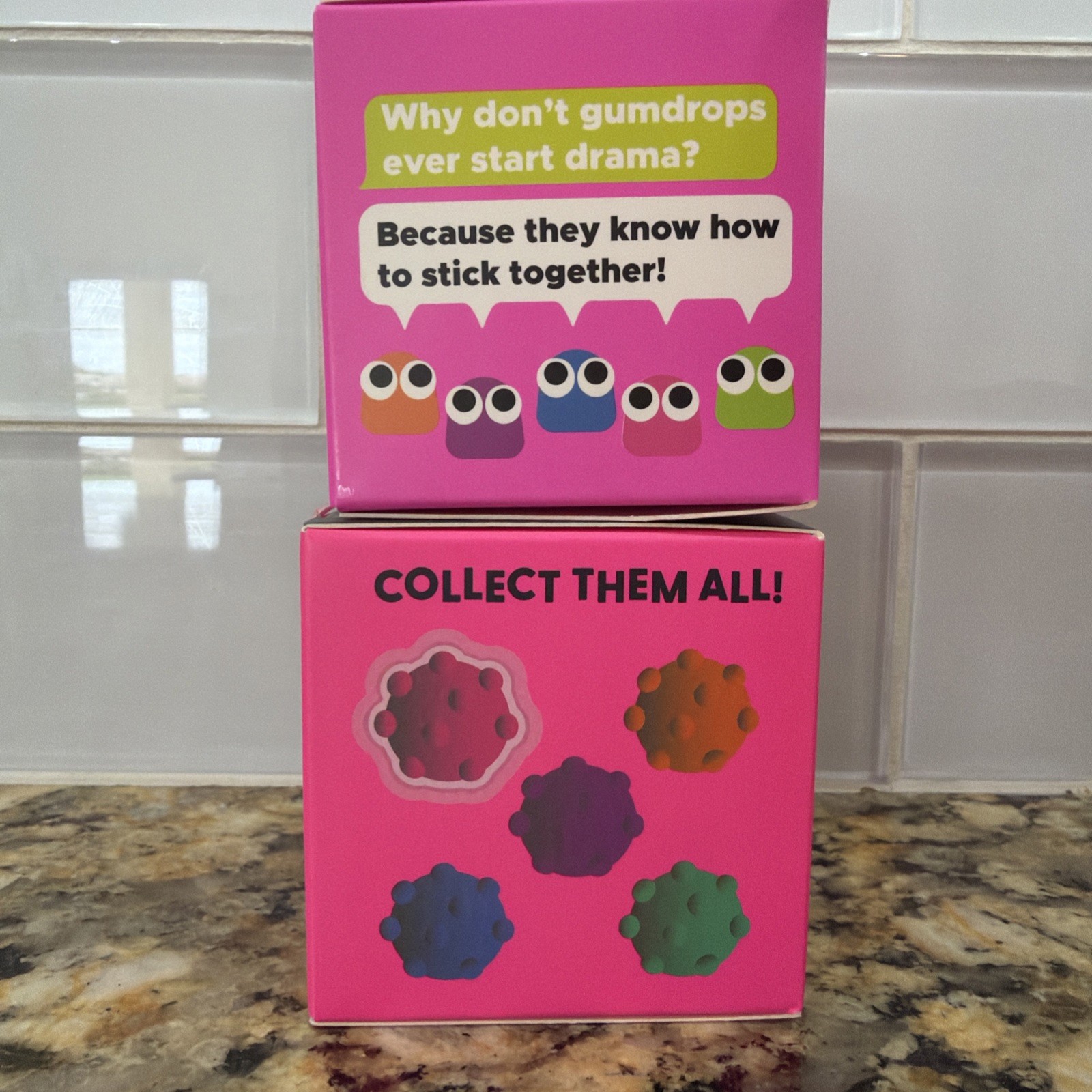 J’ADORE PINK SQUISHY SET OF 2 – 1 gum droppable AND 1 glow squish brand new