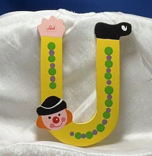 Sevi Hand Painted Wood Alphabet Letters Multicolor