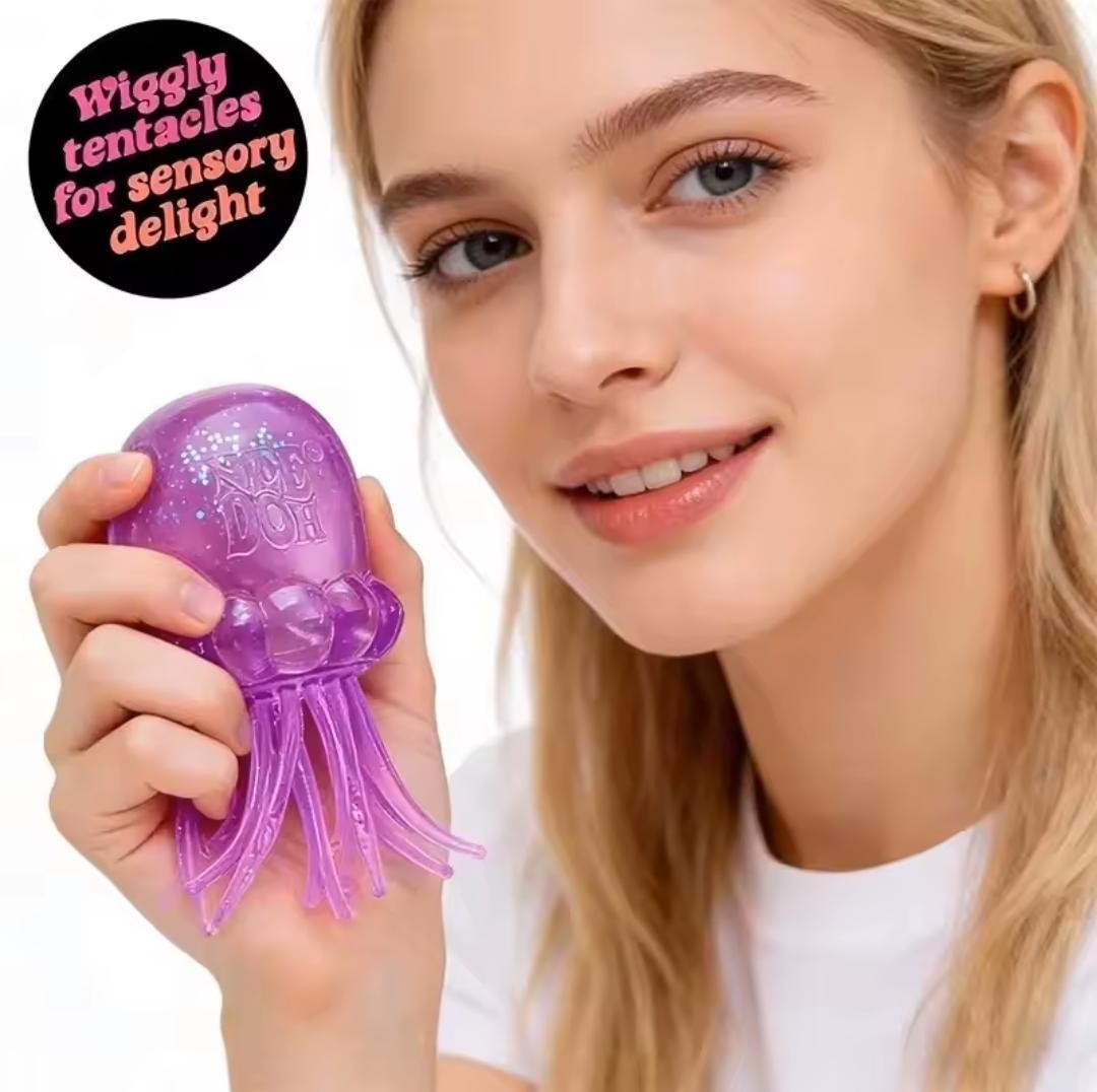 Random Jellyfish Squish Fidget toy NeDoh Soft Squeeze Stress Relief Anti Anxiety