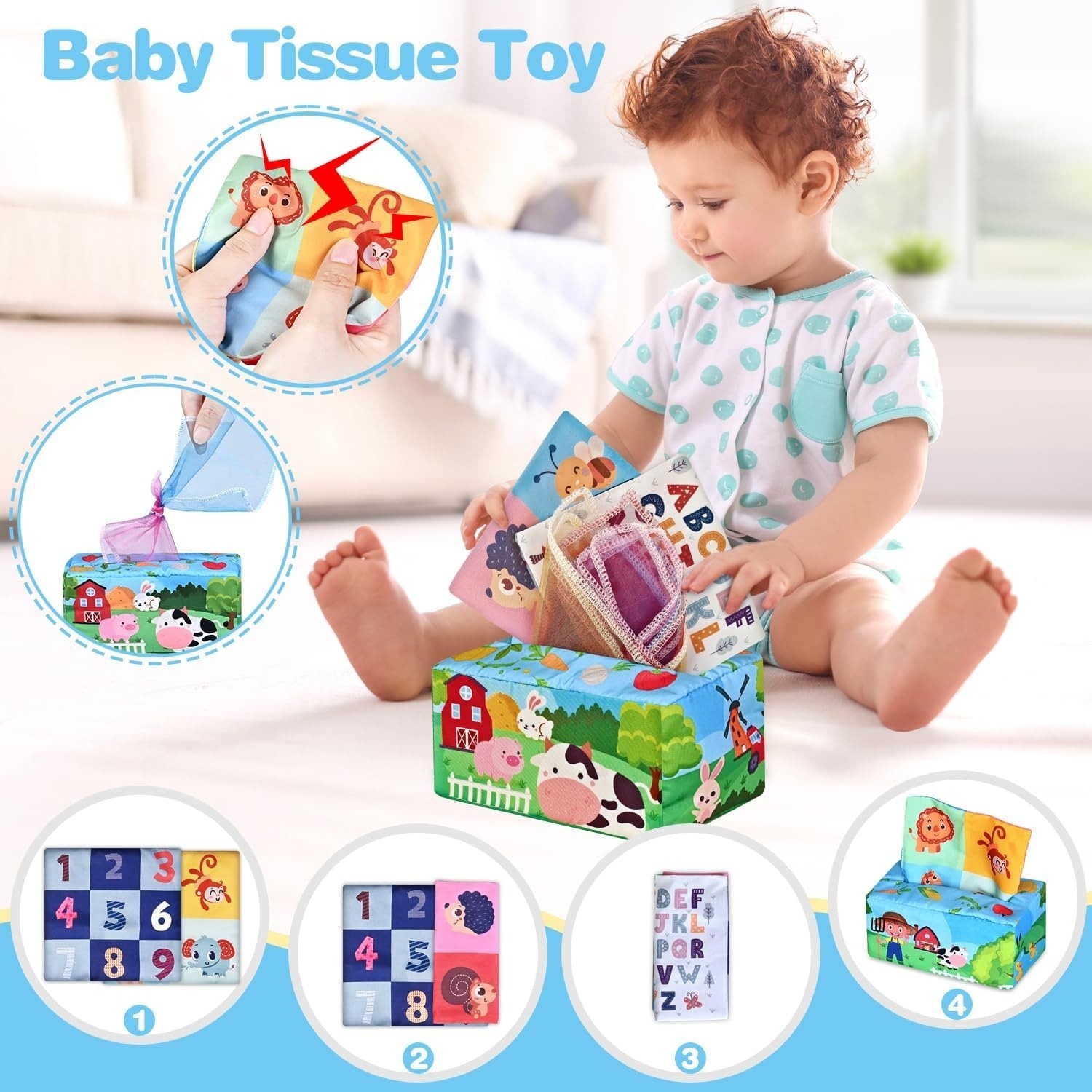 6 In 1 Baby Toys, 6-12 Months Baby Toys, 0-6 12-18 Montessori Toddler Toys Gifts