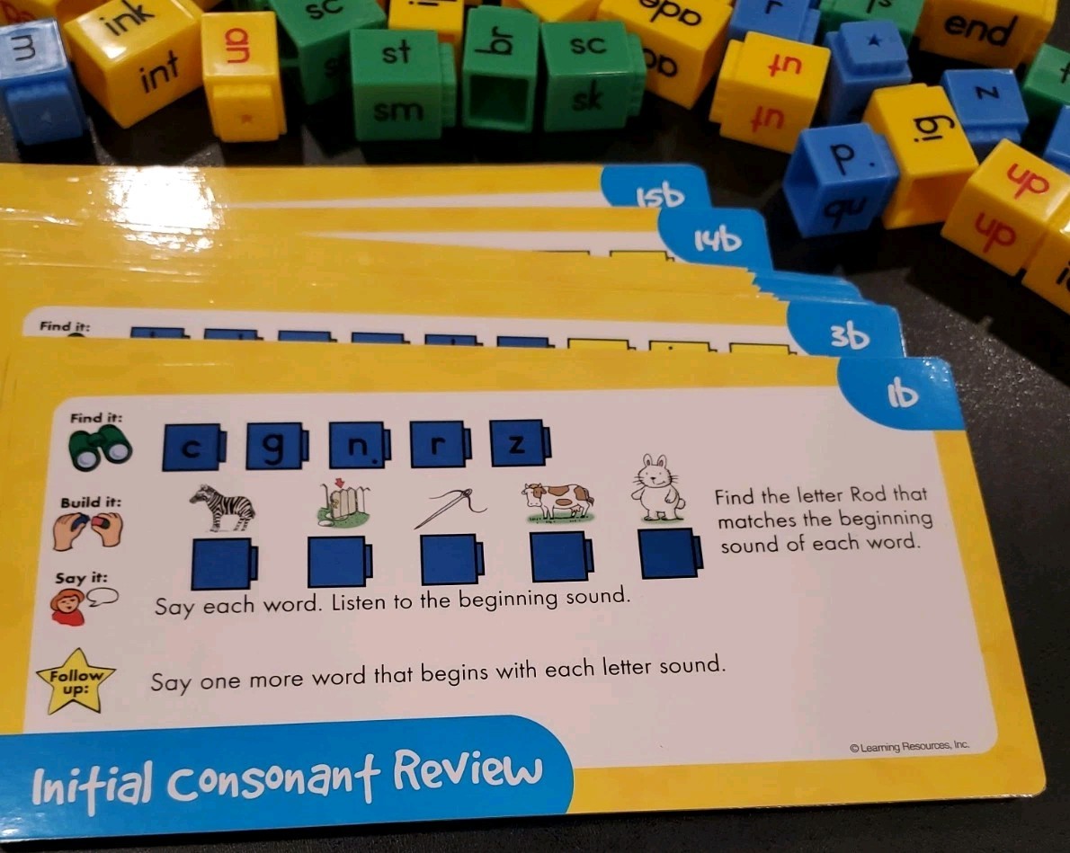 Learn Resources Reading Rods Word Families Cubes HOMESCHOOL Grade 1+