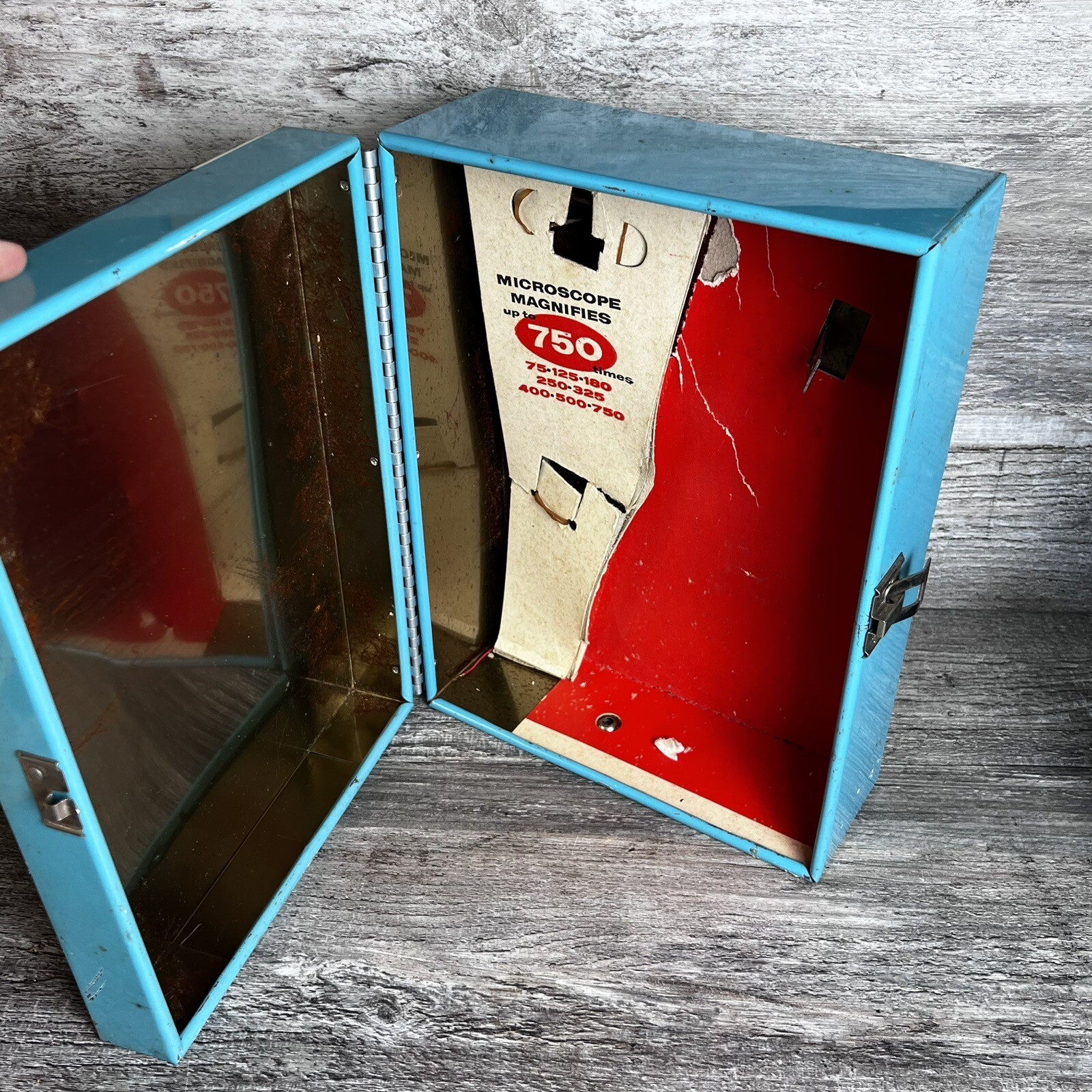 VTG 1960’s Porter Microcraft 264 Teal Science Lab Microscope w/ Case