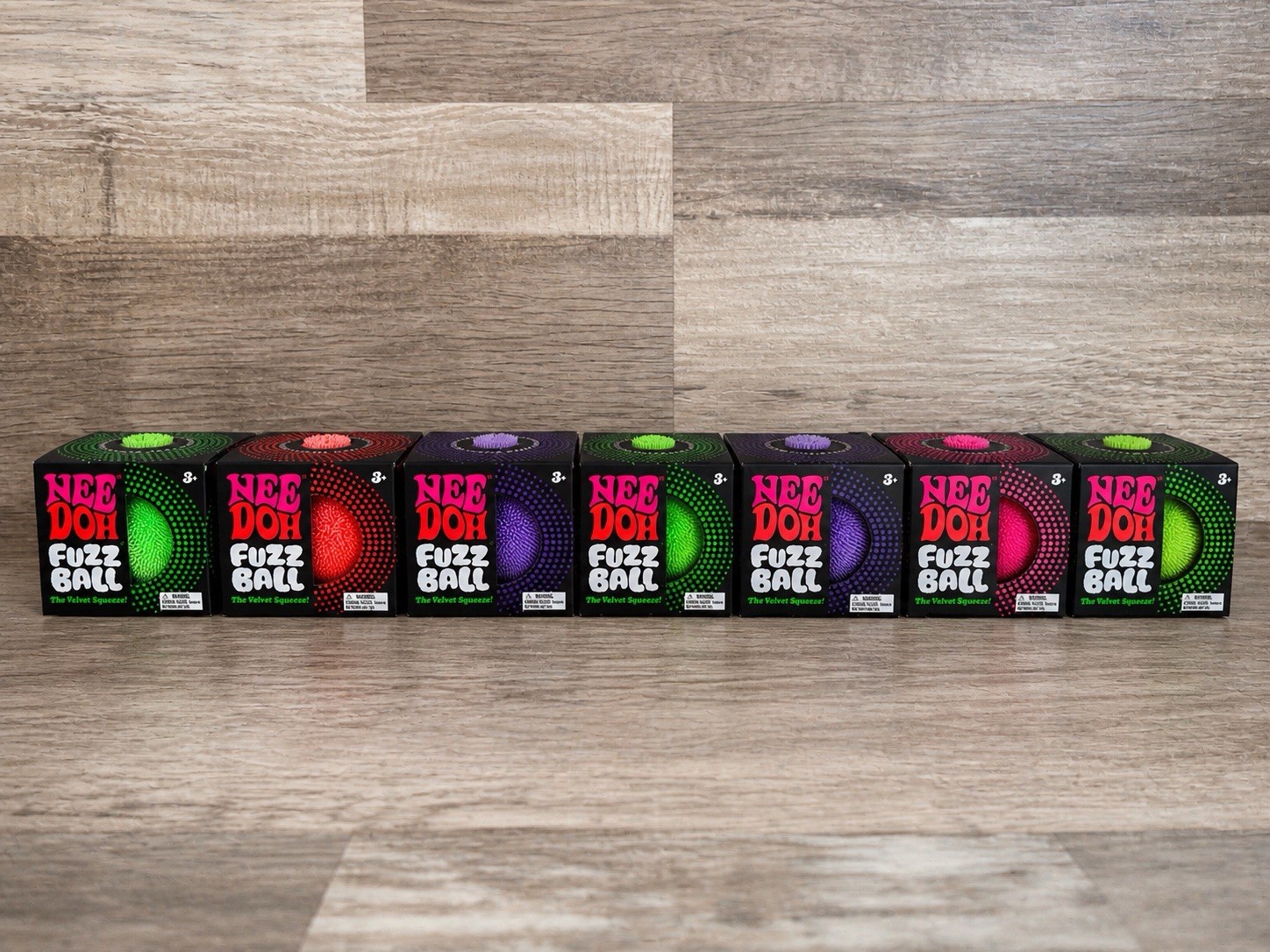 2 Needoh FUZZ BALLS The Velvet Squeeze Fuzzball Random Colors Picked💯AUTHENTIC