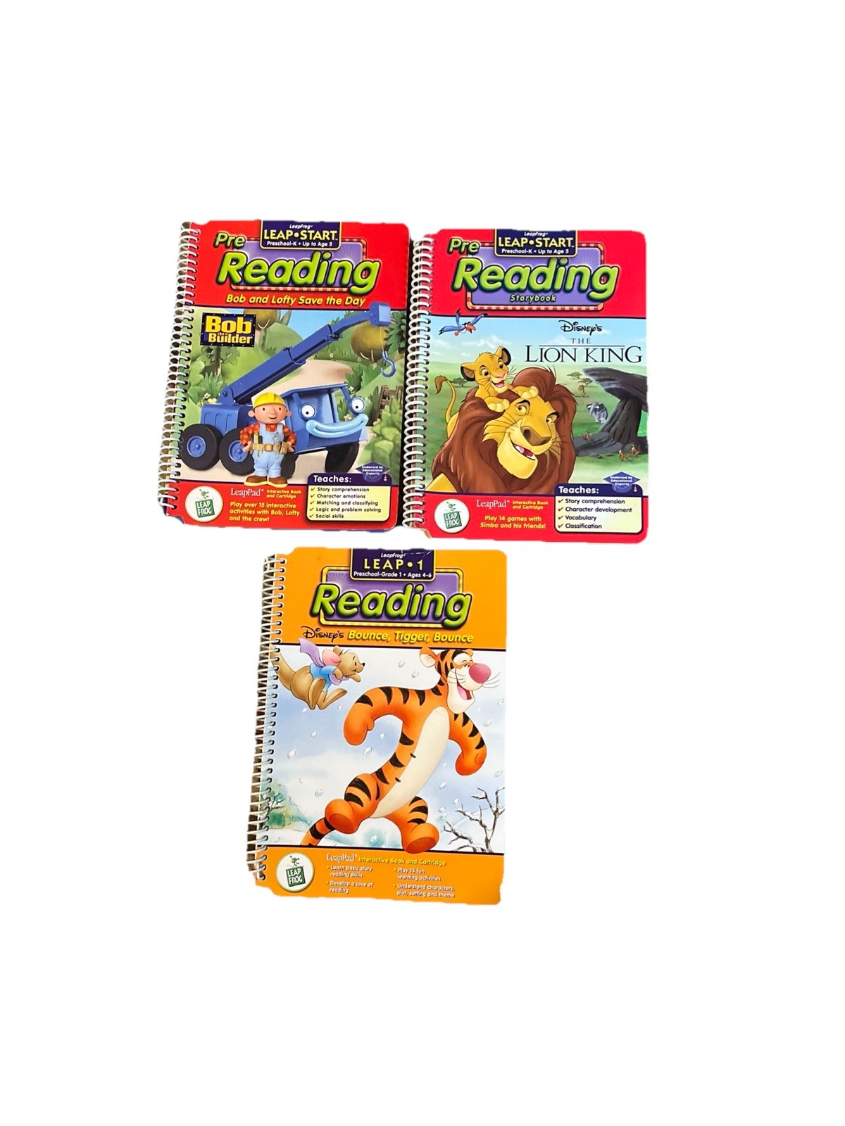 LeapFrog LeapPad Book Lot of 3 Books-No Cartridges Preschool-Grade 1 (LB045)