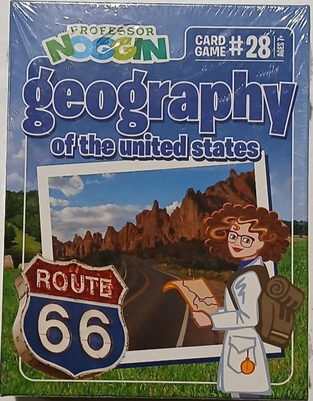 Professor Noggin: Geography of the United States Card Game Route 66 NEW Sealed