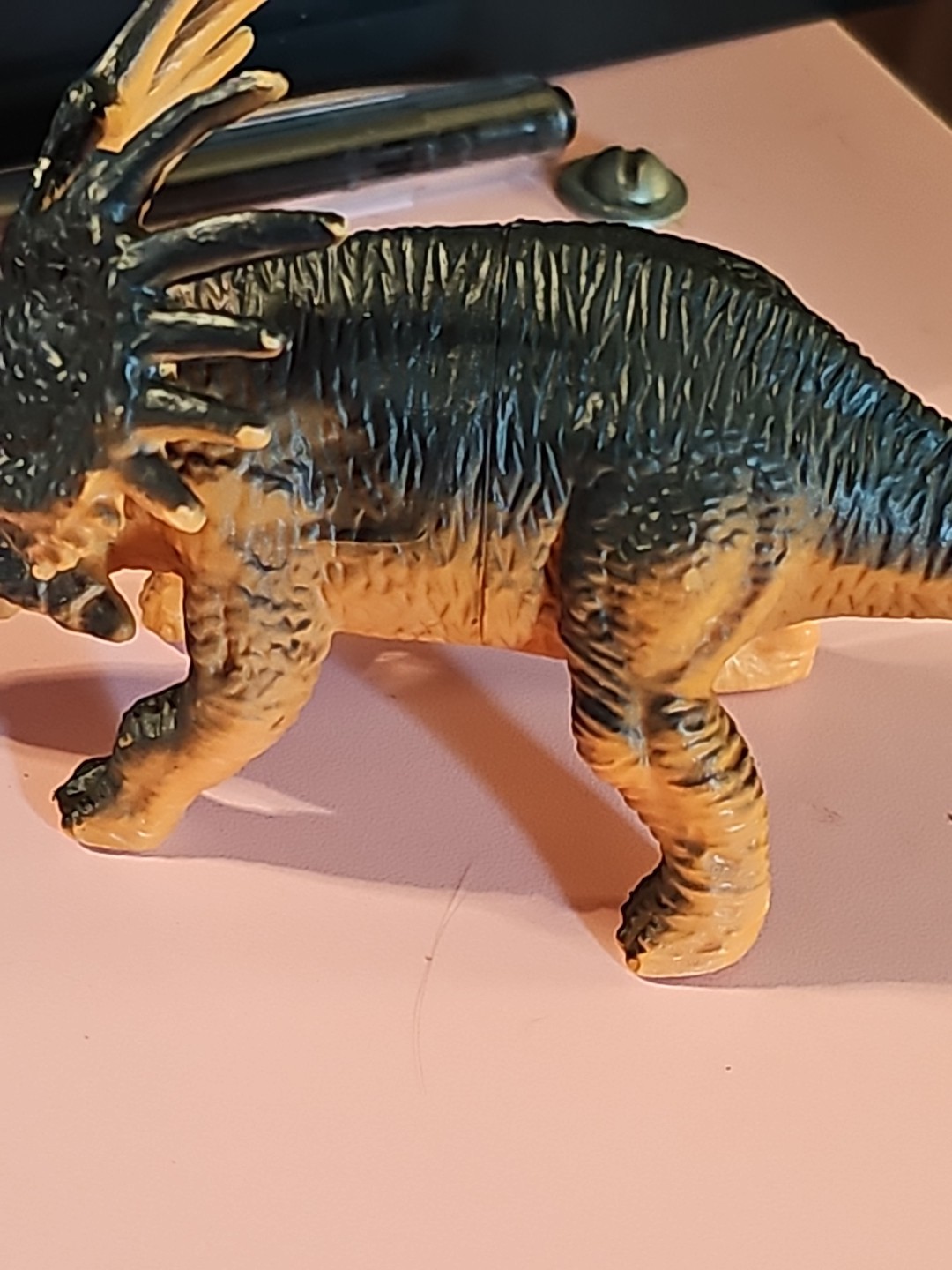 Unbranded Green/ Orange Styracosaurus- 5 Inches, 2.5 Inches