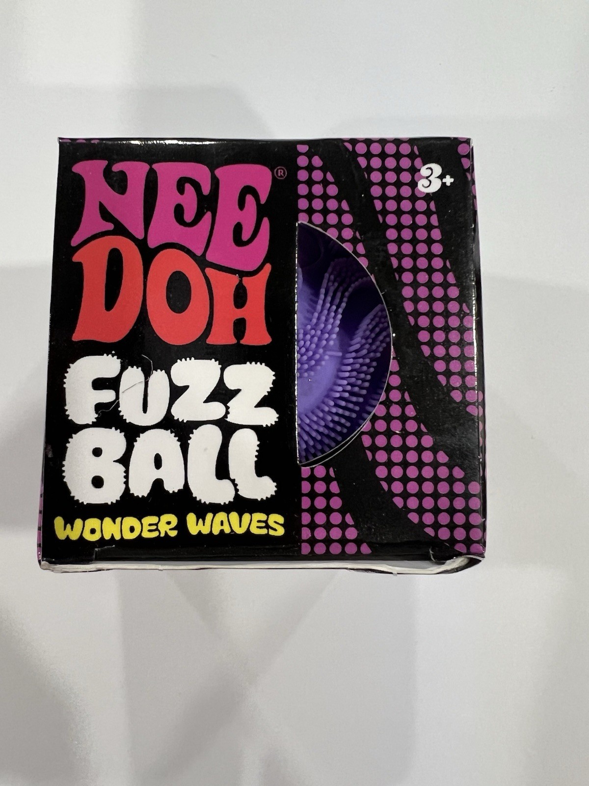 NeeDoh Fuzz Ball Wonder Waves Purple Sensory Toy with Velvet Texture Schylling