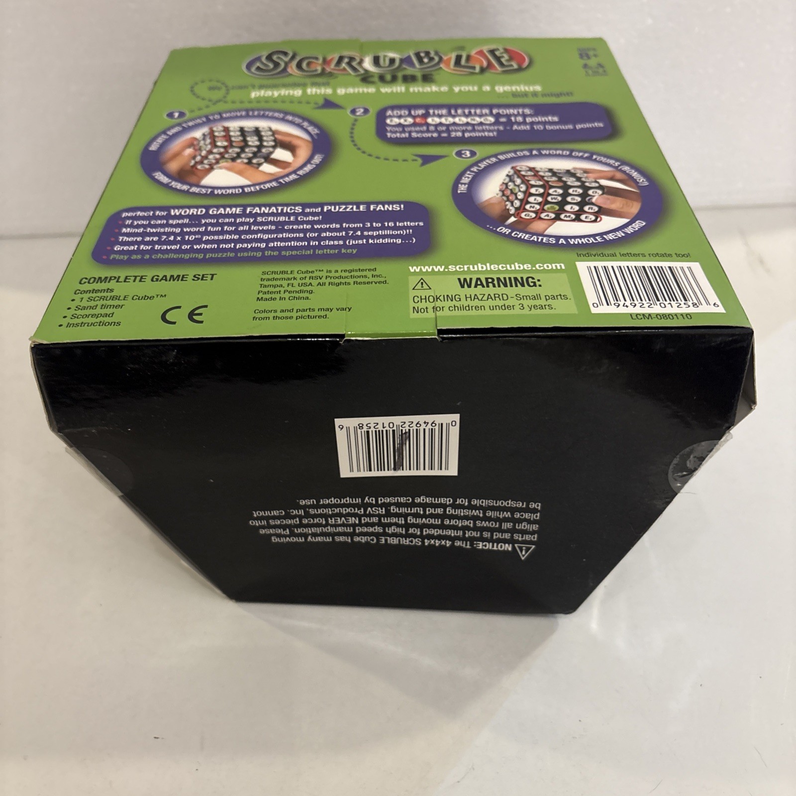 NEW ! SCRUBLE CUBE WORD 3D GAME COMPLETE GAME SET 1 To 4 Players
