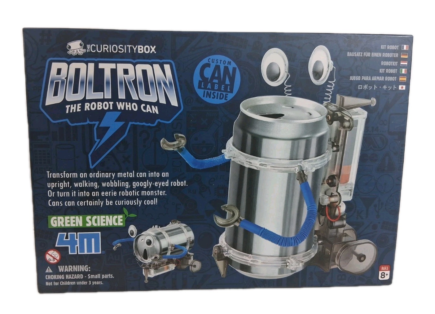 4M KidzRobotix Tin Can Robot kit allows you to transform a Can Into A Robot
