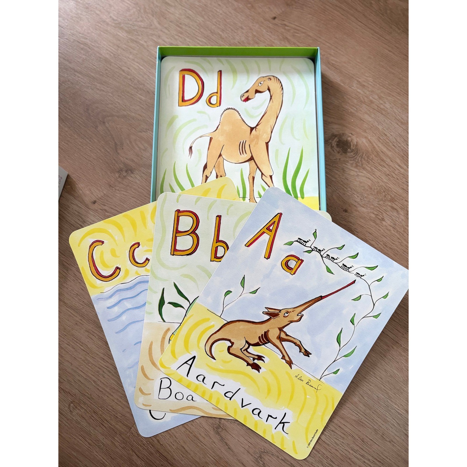 Alex Beard The Jungle Grapevine 8×10 Alphabet Flash Cards Montessori Waldorf 3+