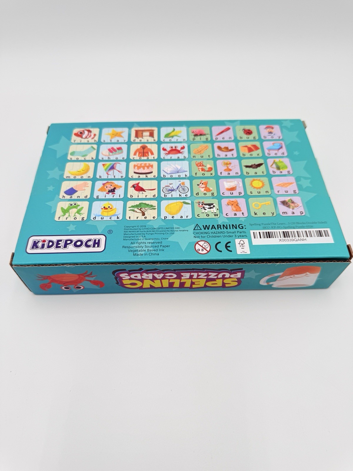 Kidepoch Spelling Puzzle Cards Educational Game 70 pieces