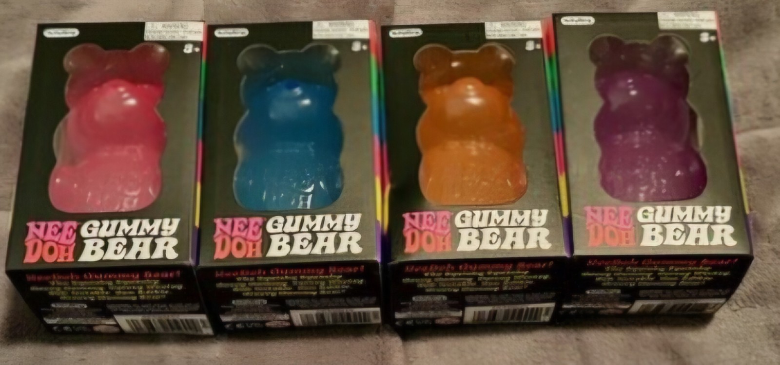 Brand New Sealed Viral NeeDoh Gummy Bear Lot of All 4 Colors (Full Set)