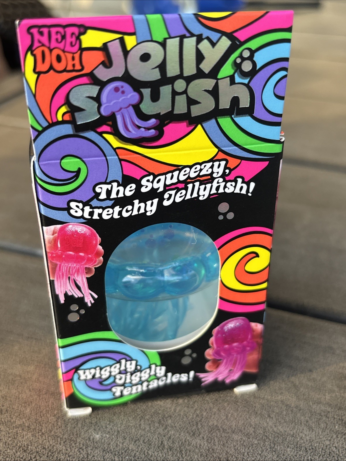 Nee Doh Jelly Squish BLUE NIB Hard To Find