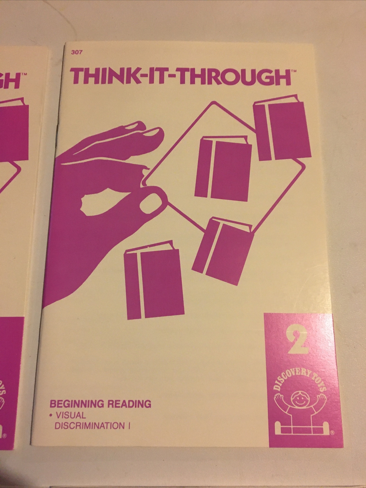 1979 Discovery Toys Think It Through Tile Set 307 Beginning Reading 1 2 3 4 Book