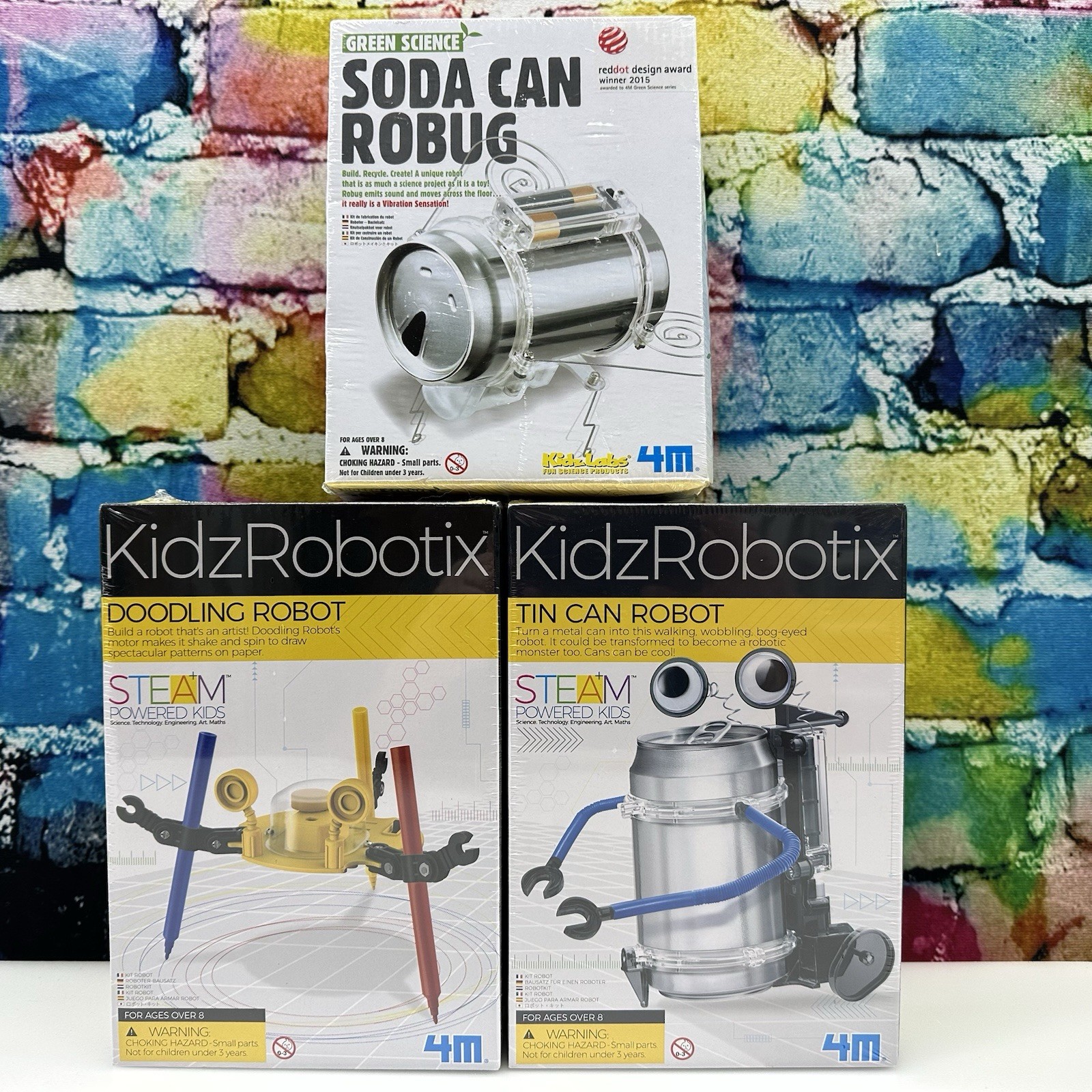 Kidz Robotix Green Science 4M STEAM Building Kits Learn Homeschool Science 3 NEW