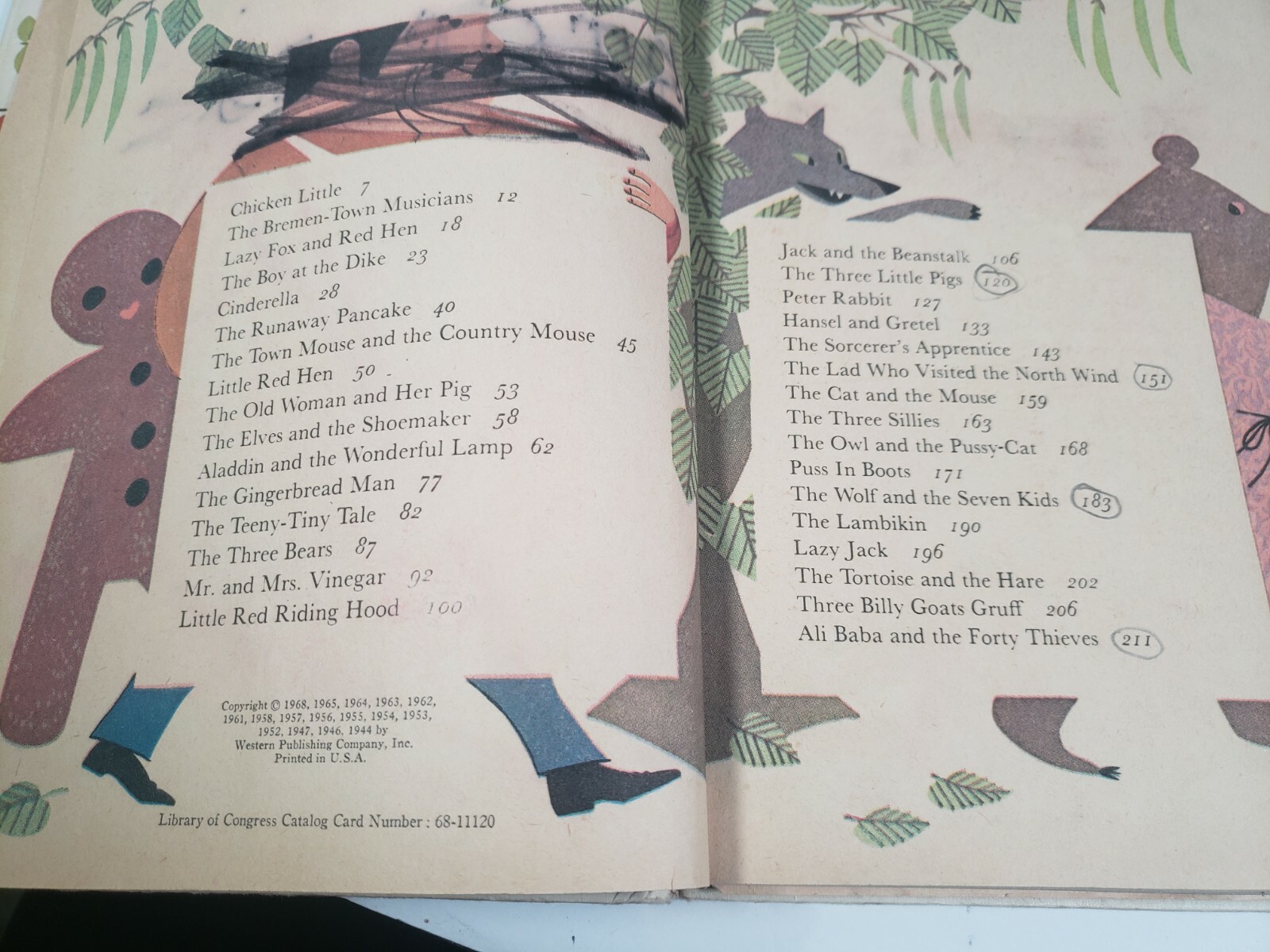 FAVORITE STORIES BOOK Chicken Little Jack & Beanstalk Peter Rabbit Vintage 1968