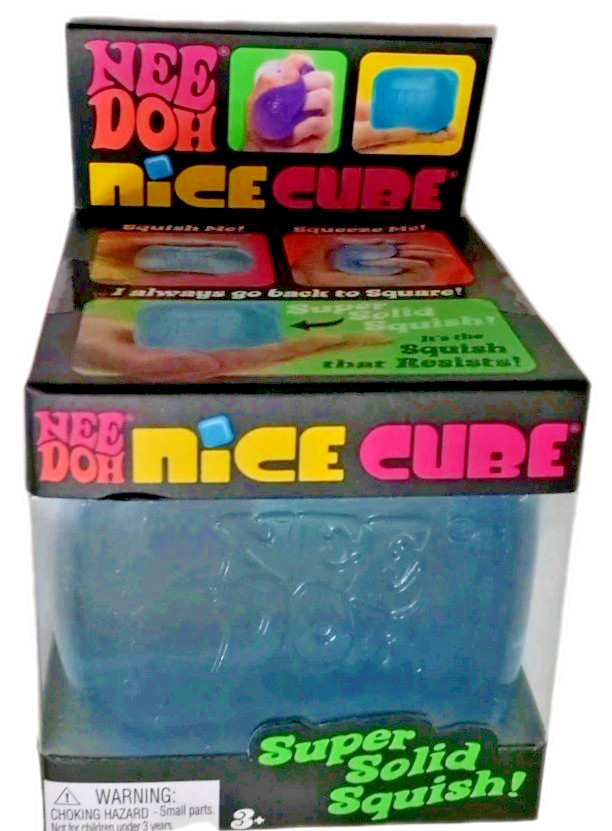 Nee Doh Nice Cube Viral Squish Cube Sensory Squeeze Toys 1 Large New Color Teal