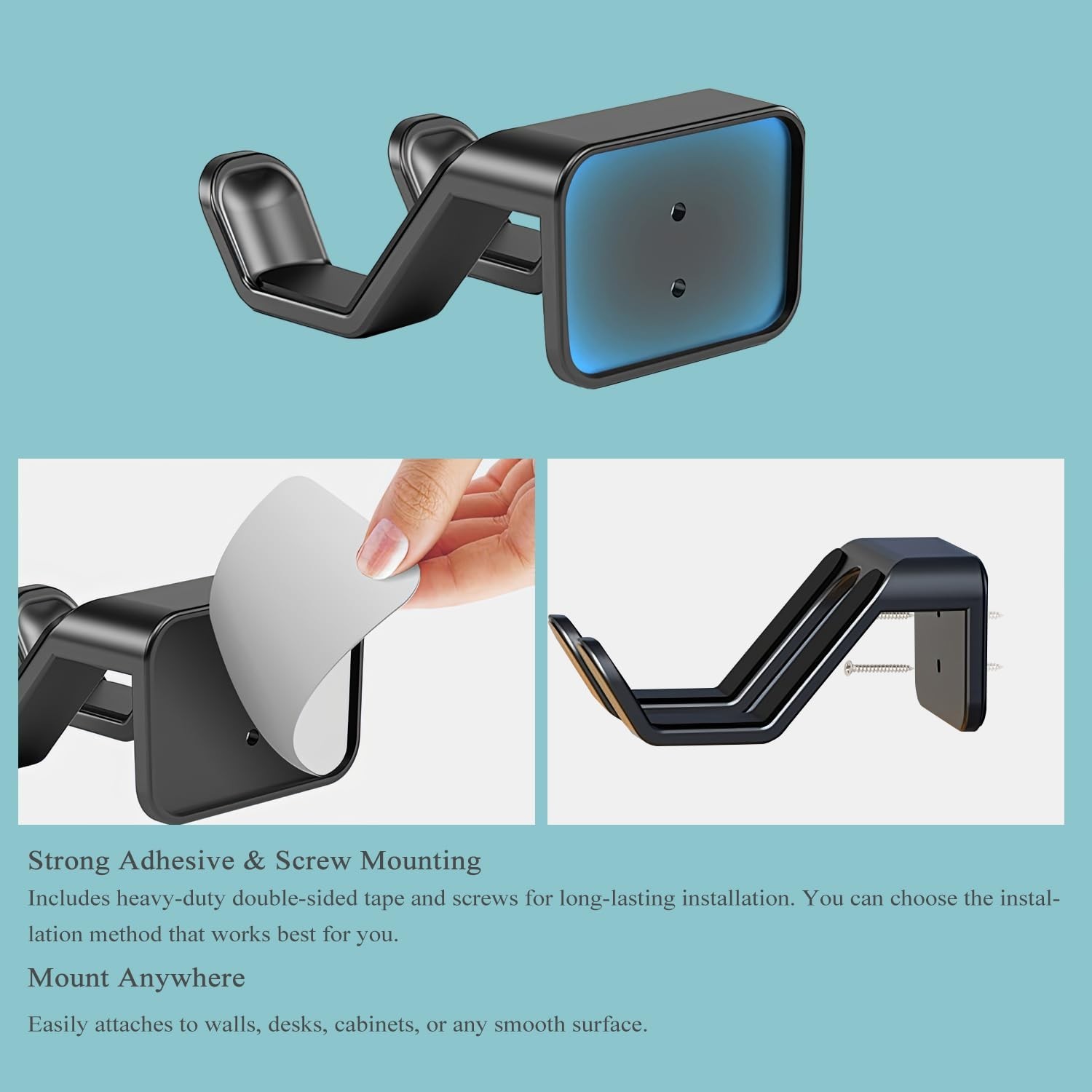 2-Pack Controller Holder Wall Mount, Headset Holder Stand for Xbox Series X/S…