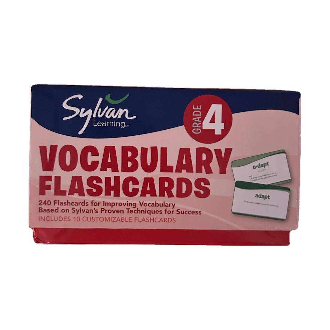 Sylvan Learning Grade 4 Vocabulary Flash Cards, Ages 8-10 Years