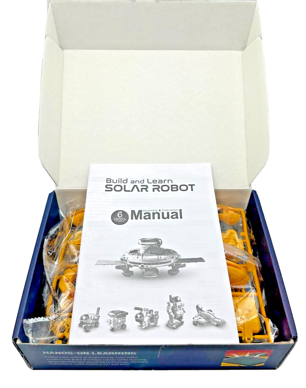 STEM Build and Learn Solar Robot Space Shuttle Astronaut 6-In-1 Robot Model Kit