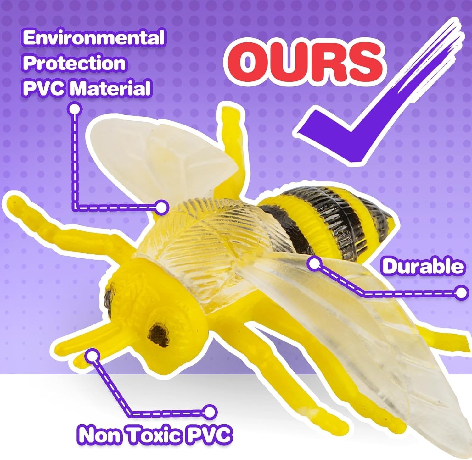 60 Piece Mini Insect Toys with Gift Box, Plastic Bug Figure for Kids, Fake Bug