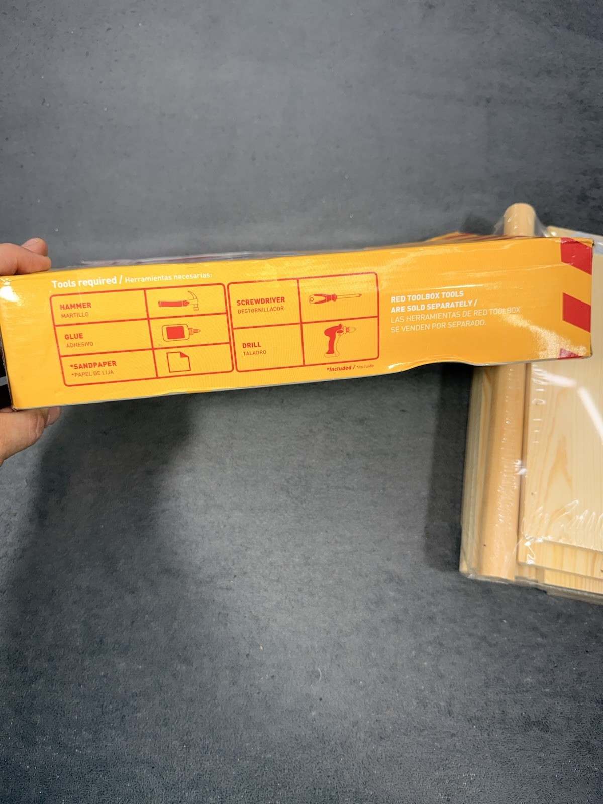 Red Toolbox Classic Toolbox Kit Level 1 Kids Carpentry Set Wooden Tool Box 8+