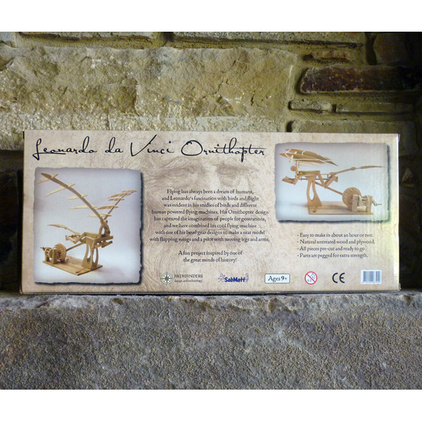 NEW Leonardo Da Vinci Ornithopter Wooden Construction Craft Kit