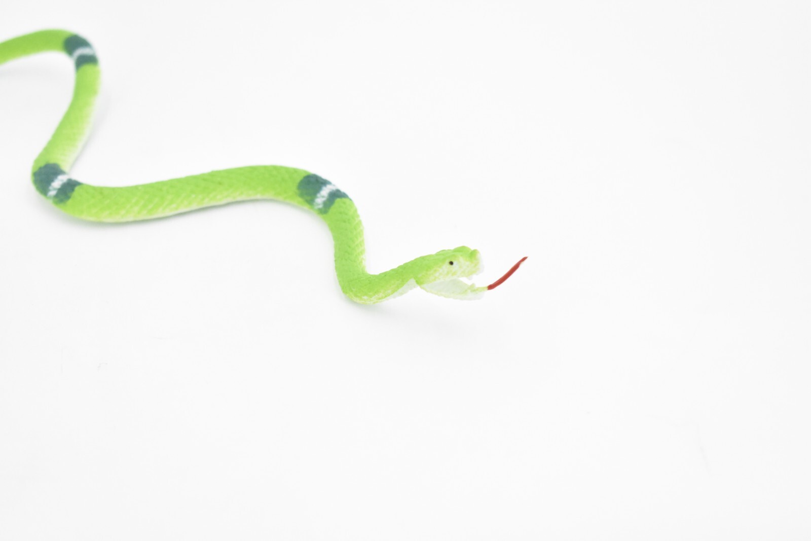 Snake, Green, Emerald Boa, Rubber Reptile, Educational Toy 12″ F1735-B222