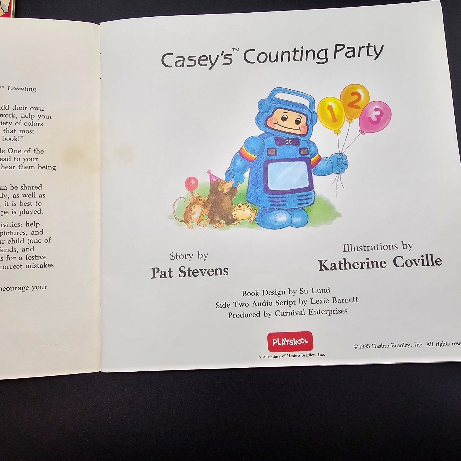 Playskool Casey Robot Childrens Early Learning Books Lot 3 Counting Color Friend
