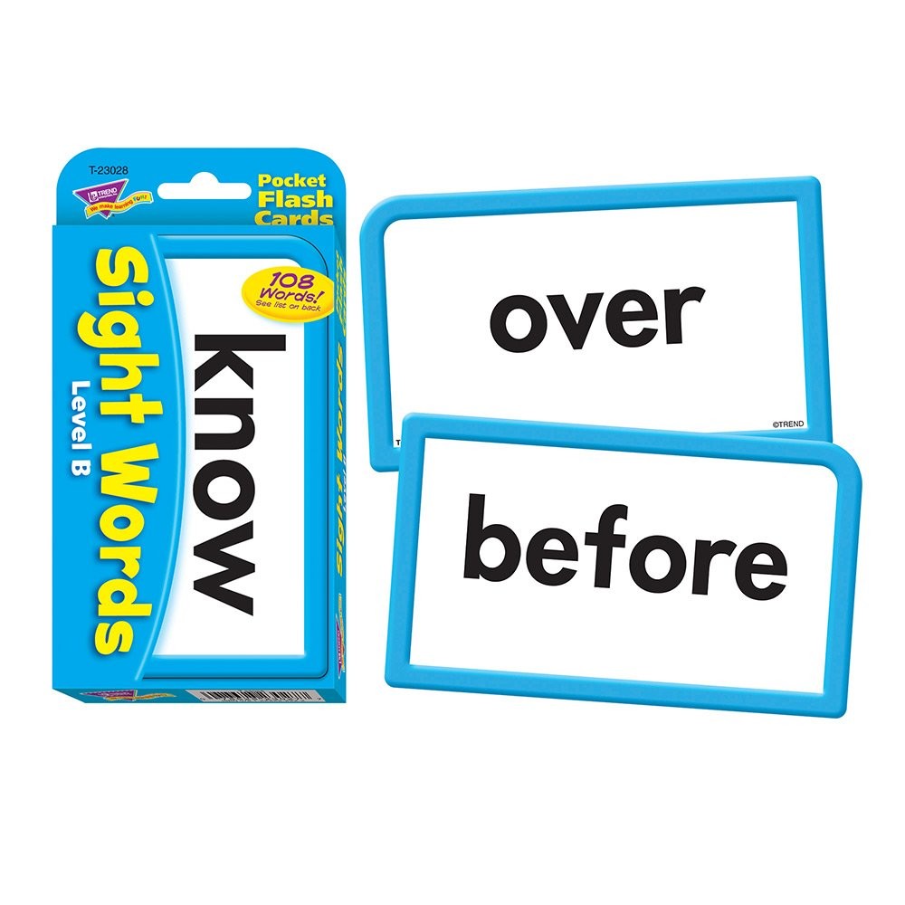 Sight Words Level B Pocket Flash Cards, Great for Skill Building and Test Pr…