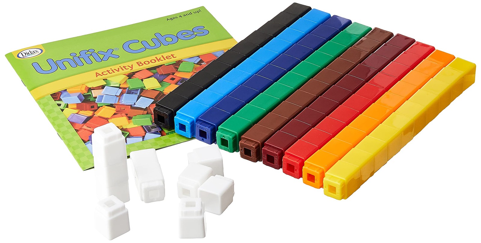 100 Piece Unifix Building Cubes Set for Early Math Learning Ages 4 and Up