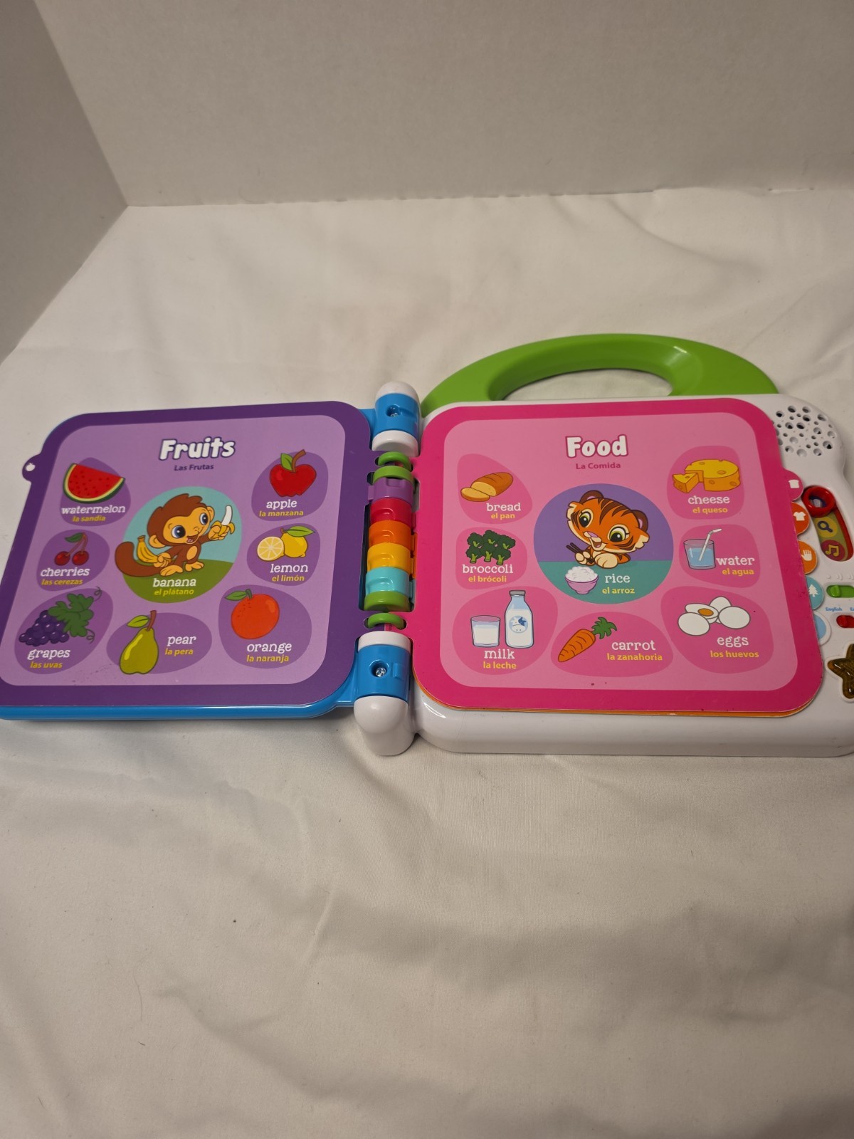 TESTED Leap Frog Learning Friends 100 Words Electronic English Chinese Book Kid