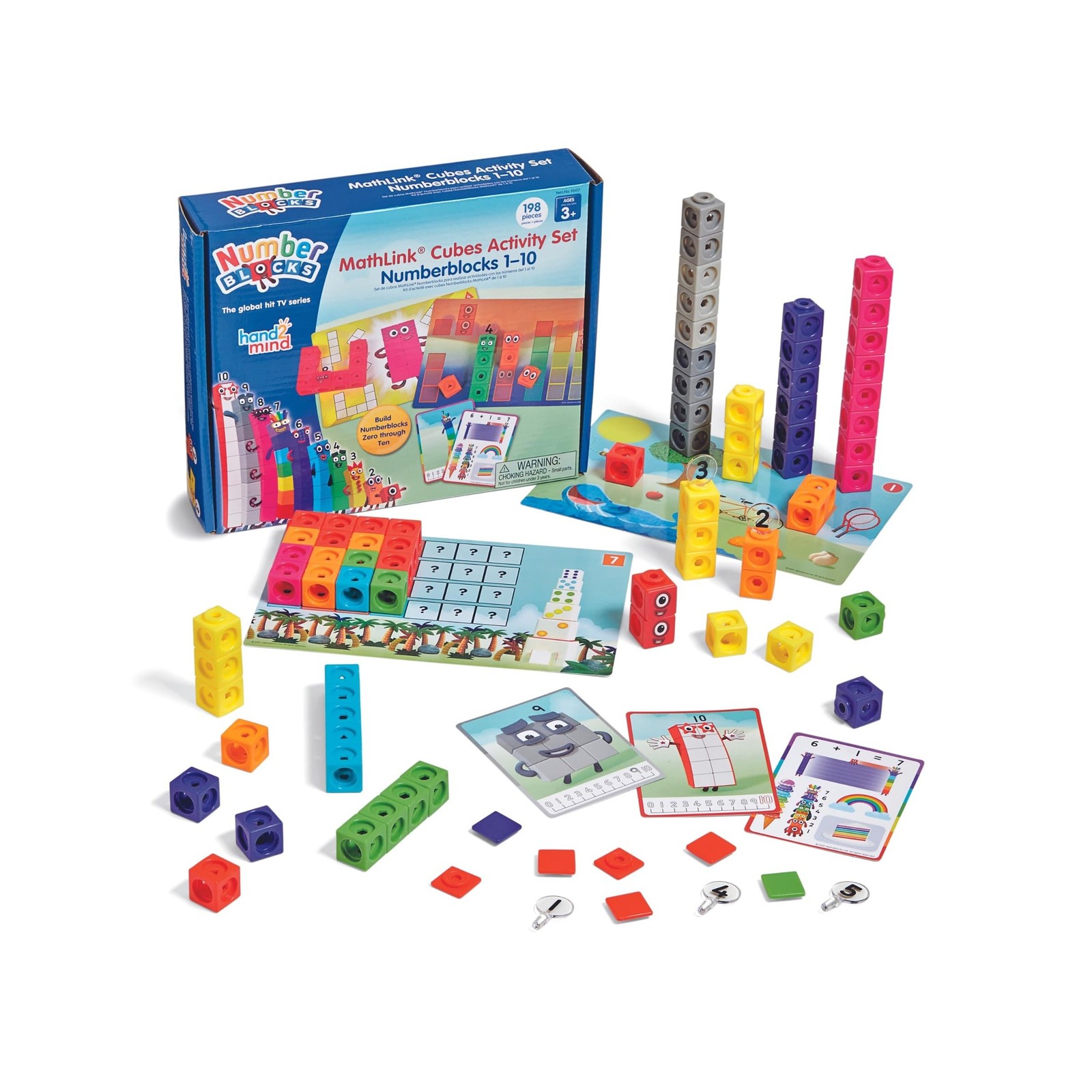 hand2mind MathLink Cubes Numberblocks 1-10 Activity Set, 30 Pre… FAST USA SHIP