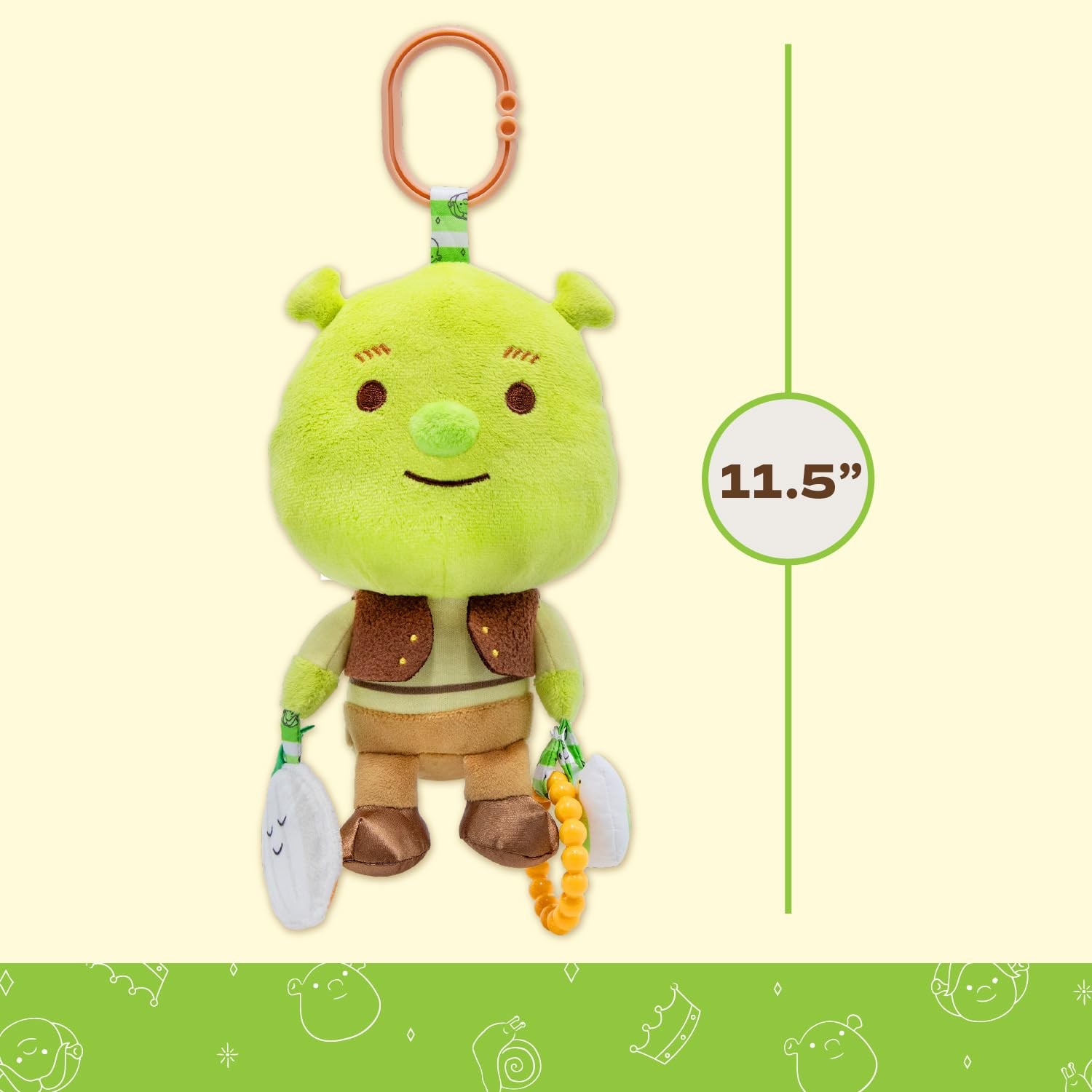 Kids Preferred Shrek Activity Toy Made Super Soft Material Features Jingle Bell