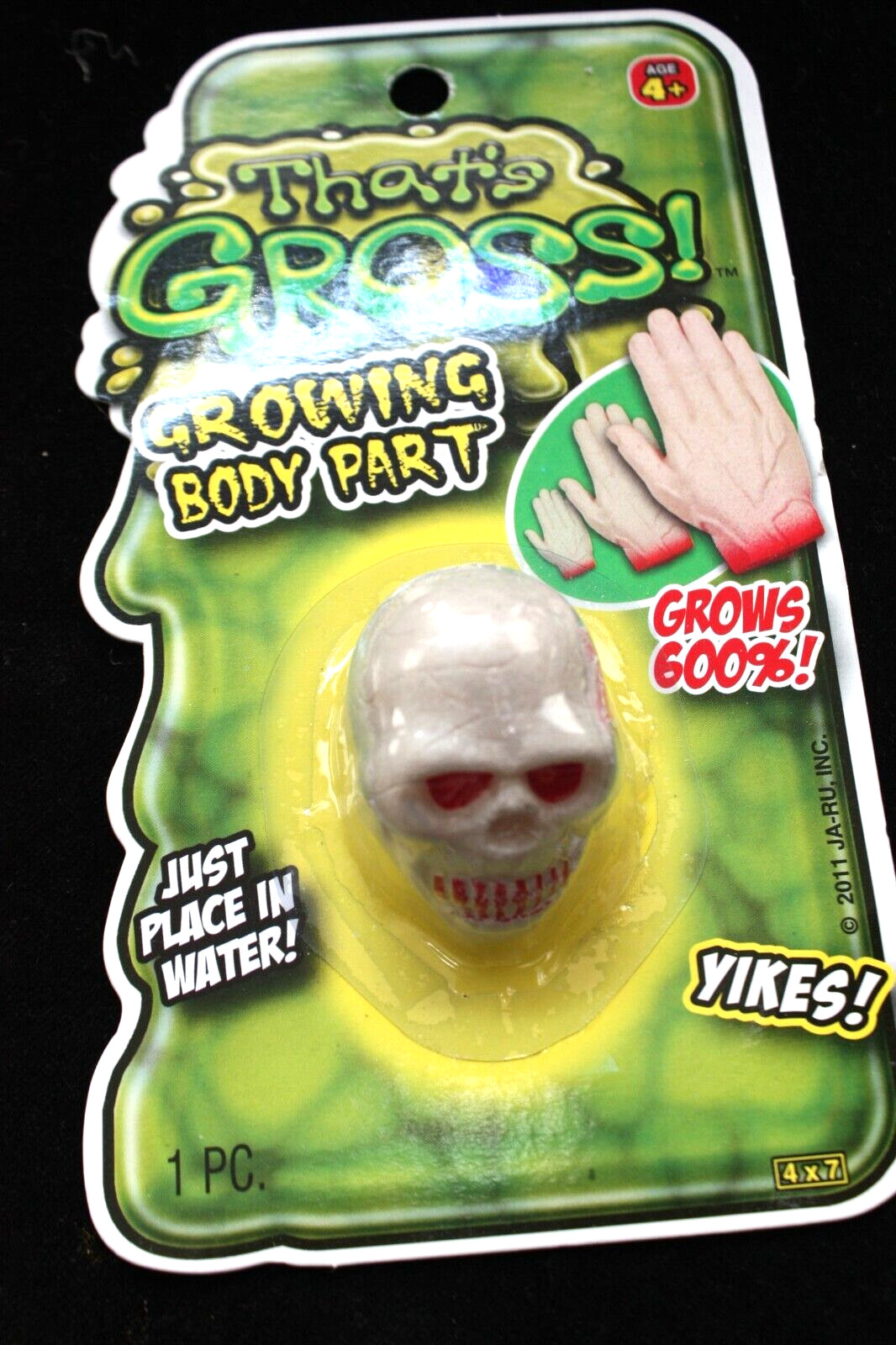 Magic GROW HUMAN SKULL Severed Head Growing Body Part Lab Jar Weird Science Prop