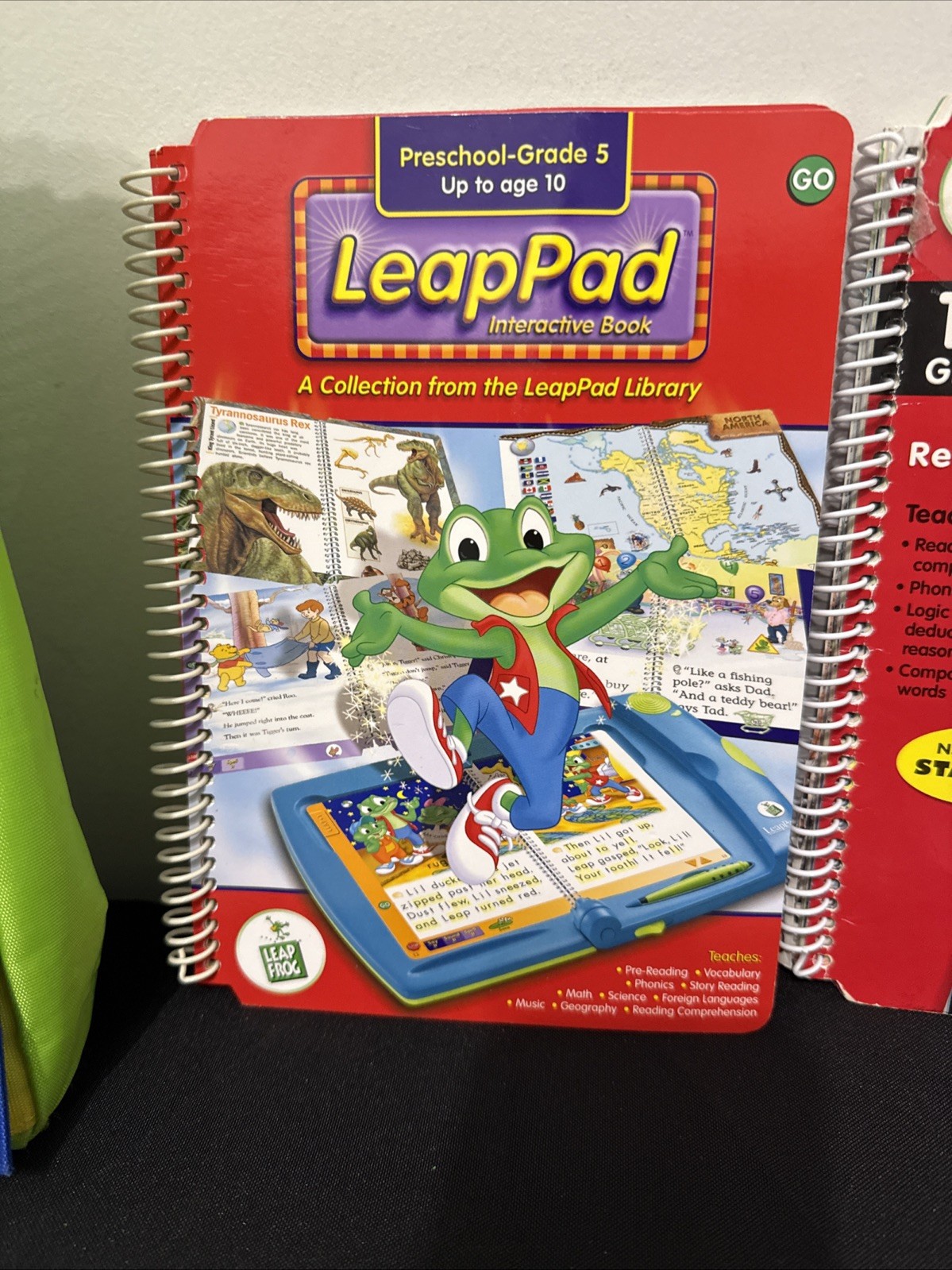 Lot 11 Cartridges & Books LeapPad Plus Writing Bag Grades 1-3
