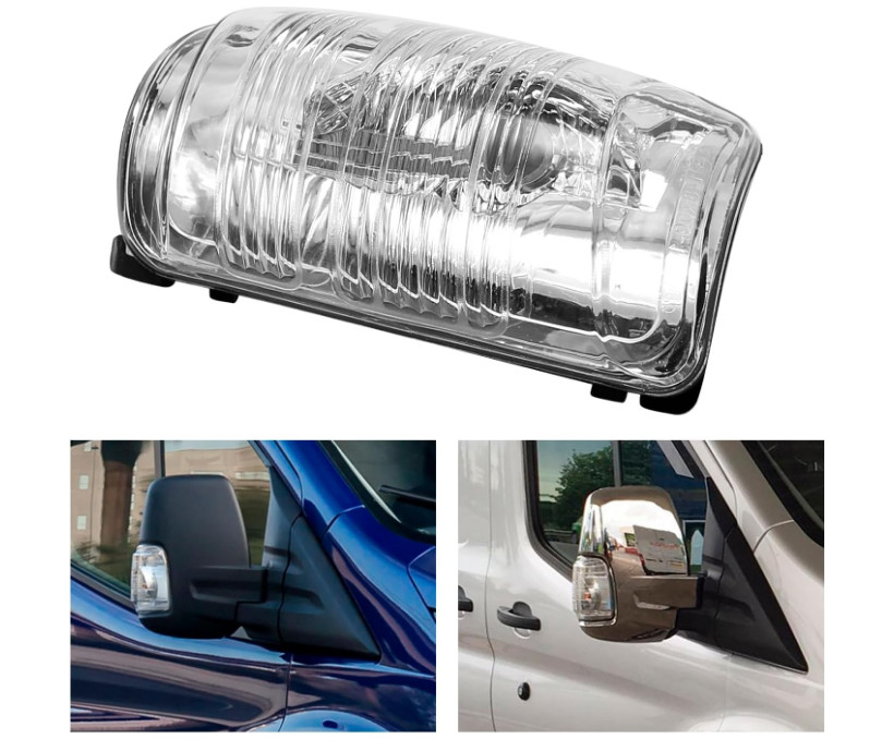 Pair Side Mirror Turn Signal Light Lens For Ford Transit  T150 250 350 2015-2021